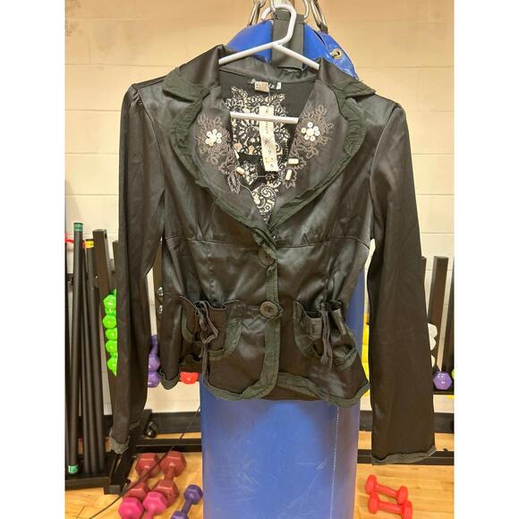 Boho Chic Hippe Beaded and Embroidered Blazer Jacket - Picture 1 of 9